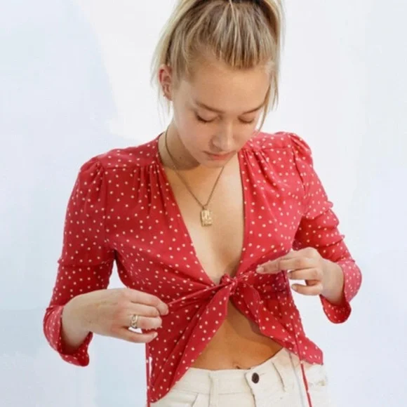 Realisation Par Bianca Star Tie Silk Top - Picture 4 of 16